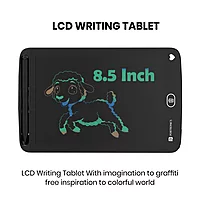 Portronics RuffPad 8.5E LCD Writing Pad – 8.5 Inch | Re-Writable Display | Safety Lock | Black