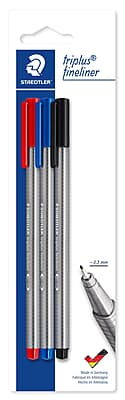 STAEDTLER 334-S BK3 STAEDTLER Triplus Fineliner Pen Asst.3nos