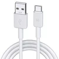 POR 1816 Konnect Link C-Lightning – 3A | Type-C to Lightning PVC Cable | 1M | White