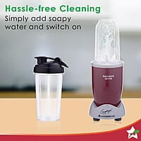 Wonderchef Nutri-blend Activ Mixer Grinder Blender, Smoothie Maker, 500W 22000 RPM 100% Full Copper Motor, 2 Unbreakable Jars Red