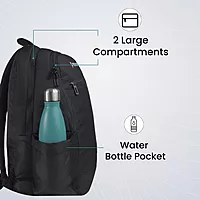 Portronics Byte Backpack – 15.6 Inch Laptop Backpack | Black | 1 Year Warranty