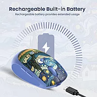Portronics Toad III Plus Blue – Dual Mode Mouse, Stylish, Ergonomic Design, Wireless & Wired Connectivity, Smooth Tracking, Long Battery Life, Ideal for Home & Office Use, Compact & Portable.