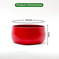 Cherry Red Modern Metal Planter