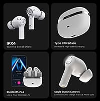 boAt Nirvana Ion TWS Earbuds with 120 HRS Playback(24hrs/Charge), Crystal Bionic Sound with Dual EQ Modes, Quad Mics ENx™ Technology, Low Latency(60ms), in Ear Detection