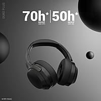 ZEBRONICS Duke Plus, Wireless Over Ear Headphone with ANC, ENC, Gaming Mode, Dual Pairing, Rapid Charge, Upto 70* Hours Backup, Bluetooth v5.4, AUX, Comfortable Earcushion, Deep Bass