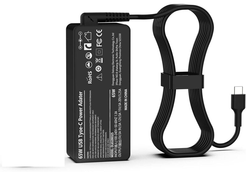 Lenovo 65W USB-C Laptop Charger for ThinkPad X1 Carbon T14 T15 E14 Yoga