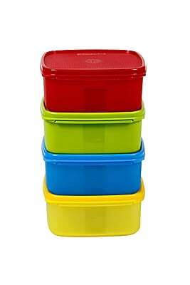Varmora V Fresh 650 ml Set of 4 FDA Approved BPA-Free Fun Colors Fresh and Hygienic Food Storage Container