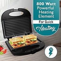 Crompton Instaserve Grill 800 Watts Sandwichmaker with Powerful Heating element