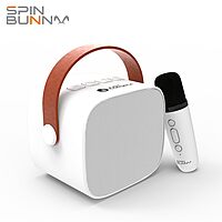 Just Corseca Spin Bunny Karaoke Speaker – Wireless Mic | 2×5W Sound | Bluetooth | White