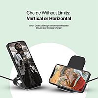 Portronics Freedom 15 Plus – 15W Wireless Charger & Stand offers fast charging with a sleek design. Compatible with various devices, it ensures convenience and efficiency for your charging needs.