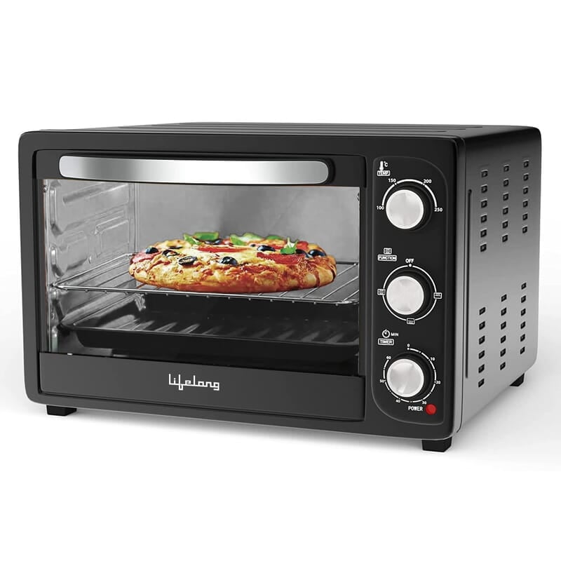 Lifelong OTG 23 Litre - Electric Oven Toaster Griller for Kitchen- 1380W, 3 Heating Mode, Temp & Time Control