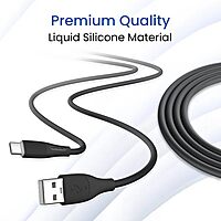 Portronics Silklink – 3A USB-A to Type-C Cable, 1M Black, durable and fast charging, perfect for smartphones and tablets, tangle-free design, high-speed data transfer, reliable performance.