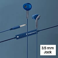 Zebronics Zeb-Bro in Ear Wired Earphones with Mic, 3.5mm Audio Jack, 10mm Drivers, Phone/Tablet Compatible
