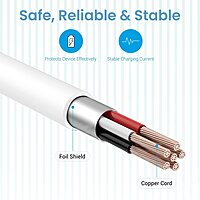 Portronics POR 1032 Konnect Core 2 Lightning Cable – 1m | 8 Pin | PVC | White