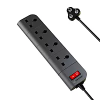 Lapcare Surgee 4 extension board with 4 universal sockets, 5 m cord, 1500 W power capacity, short‑circuit protection and fire‑proof design.