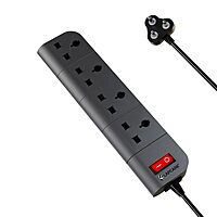 Lapcare Surgee 4 extension board with 4 universal sockets, 5 m cord, 1500 W power capacity, short‑circuit protection and fire‑proof design.