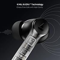 boAt Newly Launched Airdopes 300 Premium Truly Wireless in-Ear Earbuds with 4 Mics AI-ENx Spatial Audio, 50HRS Playtime, Multipoint Connection, ASAP Charge, Hearables App Support