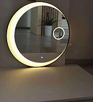 Rounded LED Mirror With Sensor Lights 10 Rounded LED Mirror With Sensor Lights 10