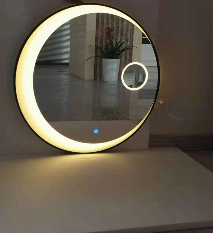 Rounded LED Mirror With Sensor Lights 10 Rounded LED Mirror With Sensor Lights 10