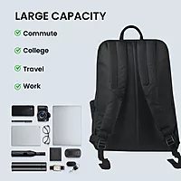 Portronics Byte Backpack – 15.6 Inch Laptop Backpack | Black | 1 Year Warranty