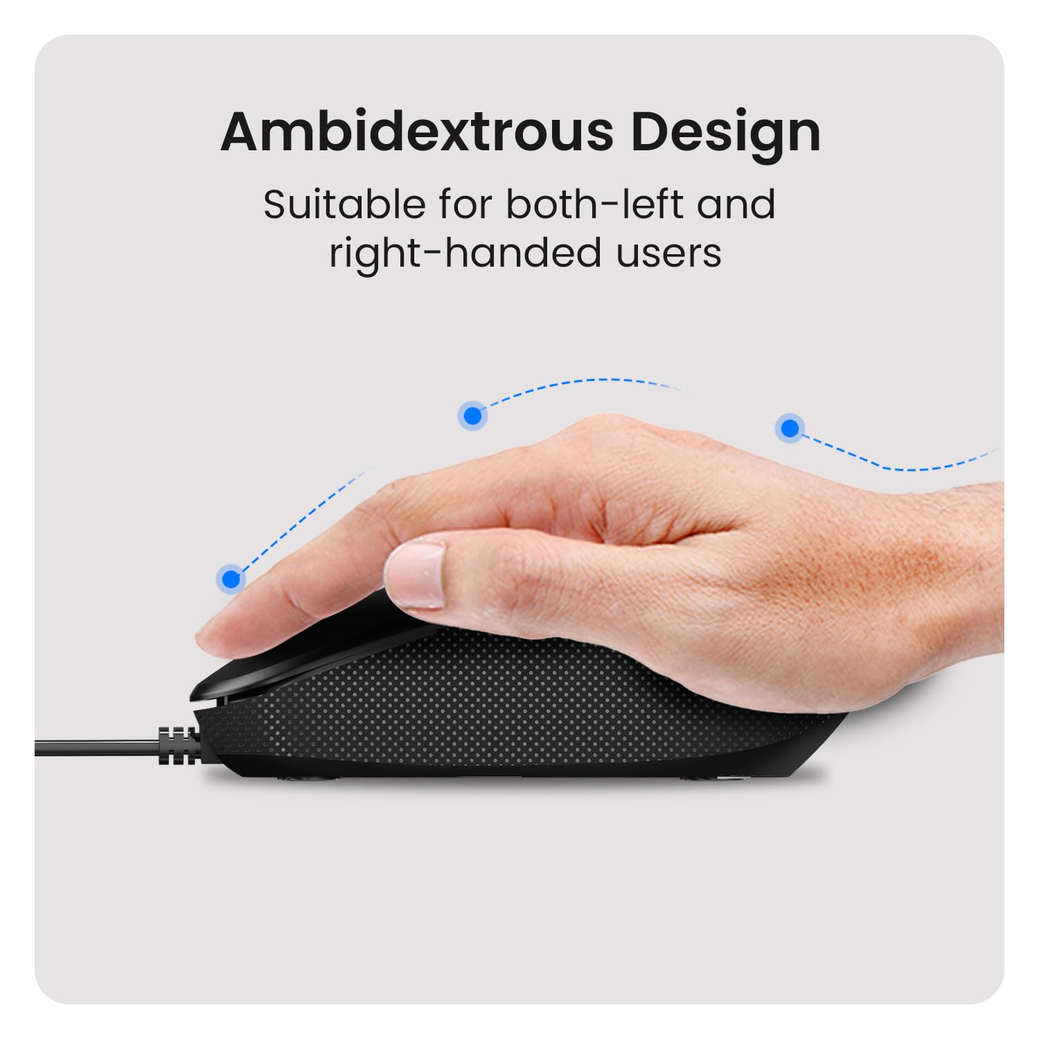 Portronics Toad 102 Wired Mouse with 3 Buttons, Clickable Scroll Wheel, High-Precision 1200 DPI Optical Sensor, 1.5m Long Cable, Ergonomic Ambidextrous Design for PC & Laptop Portronics Toad 102 Wired Mouse with 3 Buttons, Clickable Scroll Wheel, High-Precision 1200 DPI Optical Sensor, 1.5m Long Cable, Ergonomic Ambidextrous Design for PC & Laptop