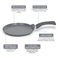 Wonderchef Granite 30cm Non-Stick Dosa Tawa 3.5mm Virgin Aluminium