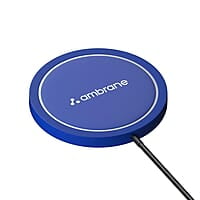 Ambrane Aero-Sync 15 Watt Fast Charging Wireless Pad, Compatible with Wireless Charging Enabled Devices, Smartphones