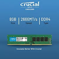 Crucial Basics 8GB DDR4 1.2v 2666Mhz CL19 UDIMM RAM Memory Module for Desktop, Green