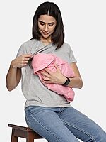 Maternity Feeding Tops Without Zip for Women, Feeding Coverup Pregnancy Tshirt,Feeding T-Shirt for Easy Nursing & Breastfeeding.(Pack of 3)