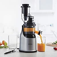 Borosil Health Pro Cold Press Slow Juicer, Portable Slow Juicer, Compact Design, For Fresh Fruits & Vegetables, 200 W