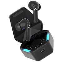 Ambrane True Wireless Gaming in Ear Earbuds, 56ms Ultra-Low Latency, Lag-Free Audio, 18 Hours Long Playtime, Instant Pairing with Bluetooth V5.0, Boosted Bass, IPX4