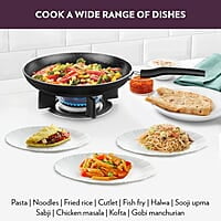 Borosil Granito Non-Stick Deep Fry Pan 2.5L, Induction Friendly, Granite Finish, PFOA-Free, 24 cm Diameter