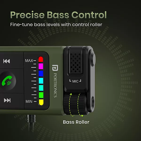 Portronics Auto Tune | Bluetooth Car Audio with Enhanced Bass Control, delivering superior sound quality and seamless connectivity for an immersive driving experience. Tune in and enjoy!