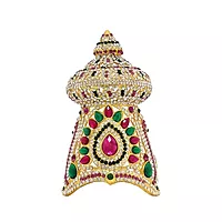 Srimathi Jewellers Deity God Jewelley Crown for all Gods and Goddesse | Exquisite Multi-Stone Crown - Perfect for Festivals and Celebrations |