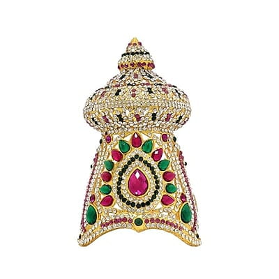Srimathi Jewellers Deity God Jewelley Crown for all Gods and Goddesse | Exquisite Multi-Stone Crown - Perfect for Festivals and Celebrations |