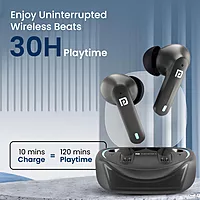 Portronics Twins S11 – Gaming TWS Earbuds, featuring Environmental Noise Cancellation (ENC), immersive sound, low latency, and a sleek blue design for an enhanced gaming experience.