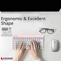Coconut Mini Desire WK29+WM29 Combo (White, Grey Trim, Compact Design, Functional & Elegant, Perfect for Modern Decor, 1 Year Warranty)