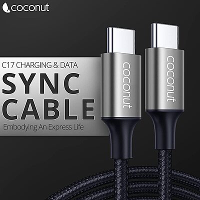 Coconut C17 USB-C Cable – 60W Fast Charging & Data Transfer Cable