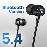 Portronics Harmonics Y4 Bluetooth In-Ear Headset – V5.4, Type-C | 100Hrs Play Time | Black