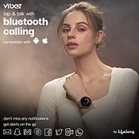 Vibez by Lifelong Smartwatch for Women 1.28" HD Display Bluetooth Calling,  7-Day Battery