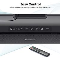 Portronics Sound Slick 6 – 60W Wireless Soundbar with Remote Control. Enjoy immersive sound quality, sleek design, and easy connectivity for an enhanced audio experience at home.