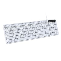 Portronics Ki-Pad 3 USB Wired Keyboard with Large Keycaps, Noise-Free Typing, Fn Multimedia Hotkeys, Full-Size Layout with Num Pad, Ergonomic Design, 1.5m USB Cable