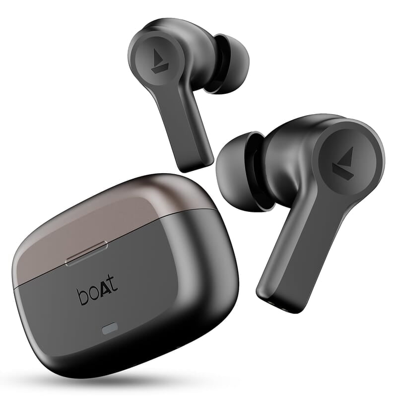 boAt Airdopes Flex 454 ANC Truly Wireless in Ear Ear Buds w/Smart Features, ANC, 60HRS Playback,Hearables App Support,4 Mics ENx,Multi Point,ASAP Charge, IPX5,Beast Mode Ear Buds TWS