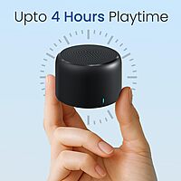 Portronics 312 PICO Mini BT Speaker – 5W | Bluetooth v5.3 | Type-C | Black | 1 Year Warranty