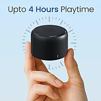 Portronics 312 PICO Mini BT Speaker – 5W | Bluetooth v5.3 | Type-C | Black | 1 Year Warranty