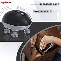 Lifelong Rechargeable Electric Head & Scalp Kneading Massager, 4 Speed Modes, Handheld Portable Head Massager for Hair Growth