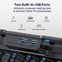 Portronics My Buddy AIR 2 Laptop Stand – Multi-Level | Dual Cooling Fans | Mobile Holder | Black