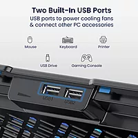 Portronics My Buddy AIR 2 Laptop Stand – Multi-Level | Dual Cooling Fans | Mobile Holder | Black