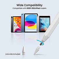 Portronics Glide Stylus Pencil – iPad Compatible, provides precision, smooth writing. Ideal for artists, note-takers, sleek design, long battery life.
