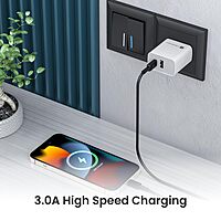 Portronics Link CL – Type-C to 8-Pin, 3A, 1M Black. Fast charging and data transfer cable, durable design, compatible with various devices, perfect for everyday use and travel.